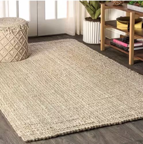 Hiro Hand Woven Chunky Jute Ivory 5 ft. x 8 ft. Area Rug