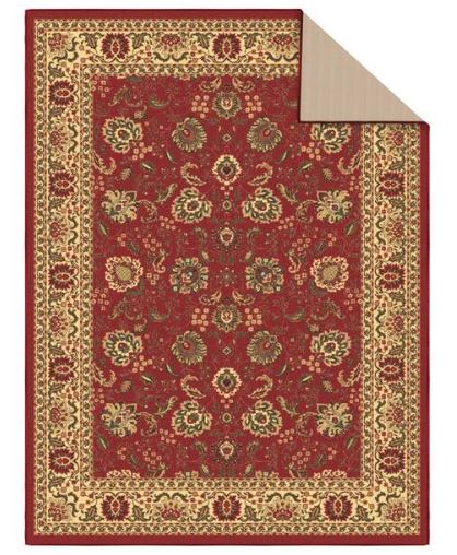 Ottohome Collection Non-Slip Rubberback Oriental Design 5x7 Indoor Area Rug, 5 ft. x 6 ft. 6in., Dark Red