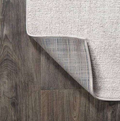 Haze Solid Low-Pile Ivory 5 ft. Round Area Rug