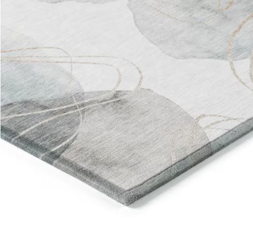 Chantille ACN544 Ivory 5 ft. x 7 ft. 6 in. Machine Washable Indoor/Outdoor Geometric Area Rug