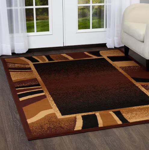 Premium Rizzy Brown/Beige 5 ft x 7 ft. Modern Area Rug