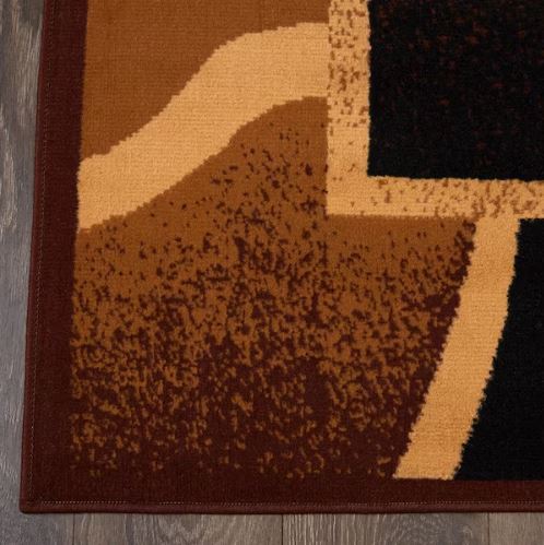 Premium Rizzy Brown/Beige 5 ft x 7 ft. Modern Area Rug