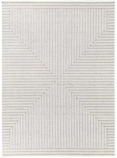 Avondale Cream 7 ft. x 9 ft. Striped Indoor/Outdoor Area Rug