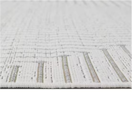 Avondale Cream 7 ft. x 9 ft. Striped Indoor/Outdoor Area Rug