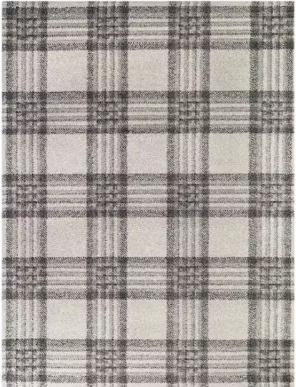 Monte Grey 8 ft. x 10 ft. Plaid Area Rug