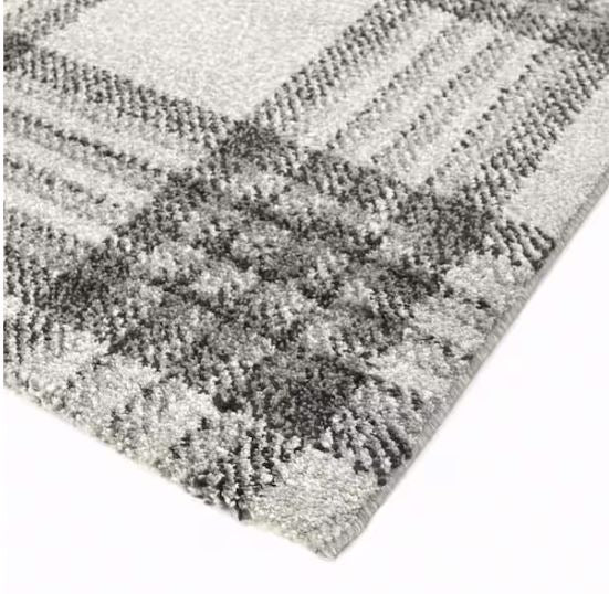 Monte Grey 8 ft. x 10 ft. Plaid Area Rug