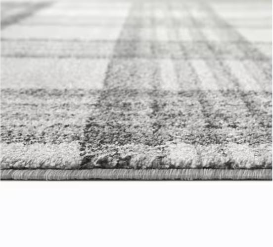 Monte Grey 8 ft. x 10 ft. Plaid Area Rug
