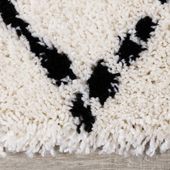Lydon Soft Geometric Ivory/Black Indoor Area Rug