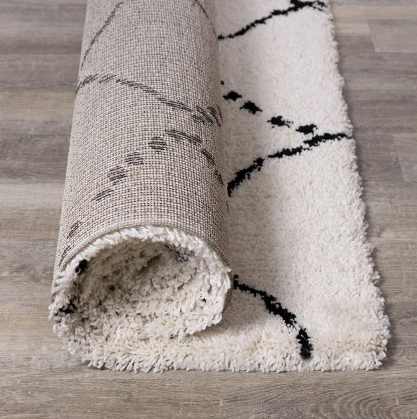 Lydon Soft Geometric Ivory/Black Indoor Area Rug