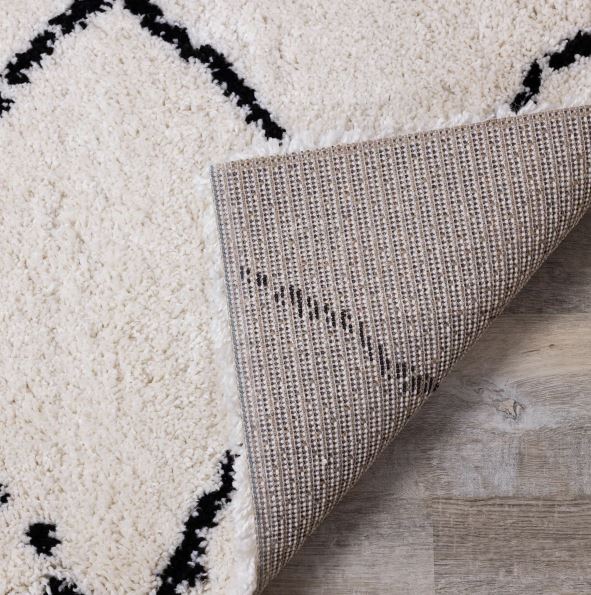 Lydon Soft Geometric Ivory/Black Indoor Area Rug