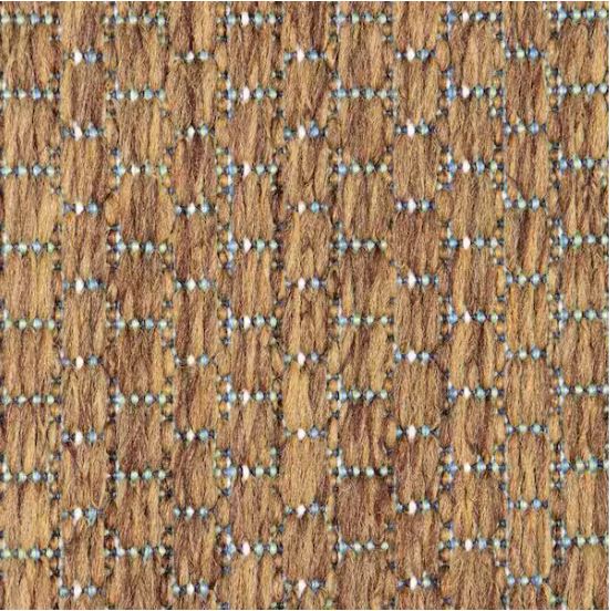 Indoor/Outdoor Ivory/Blue 6 ft. x 9 ft. Medallion Layering Area Rug