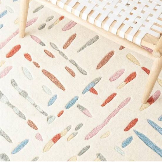 Metro Ivory/Blue 5 ft. x 8 ft. Geometric Maze Area Rug