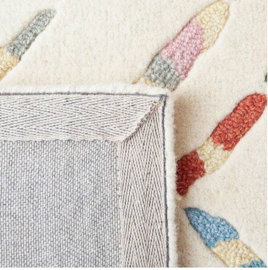 Metro Ivory/Blue 5 ft. x 8 ft. Geometric Maze Area Rug