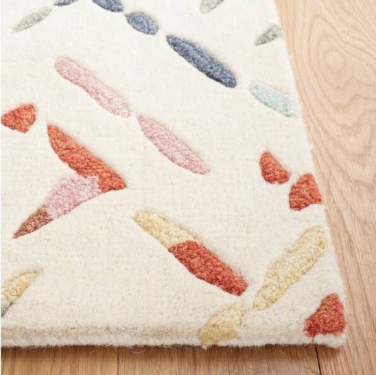 Metro Ivory/Blue 5 ft. x 8 ft. Geometric Maze Area Rug
