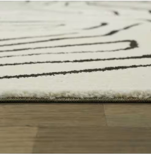 Pollock Cream 7 ft. 10 in. x 10 ft. Abstract Area Rug