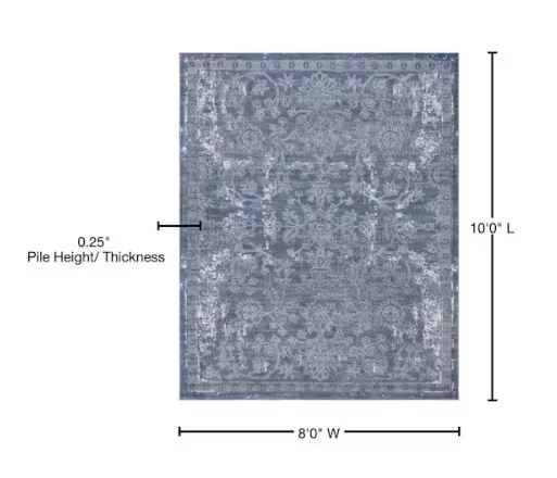 Portland Albany Blue 8 ft. x 10 ft. Area Rug