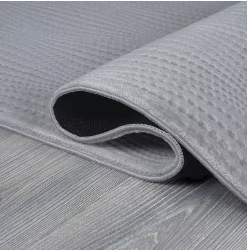 Serenity Gray Solid 8 ft. x 10 ft. Modern Non Skid Soft Indoor Area Rug
