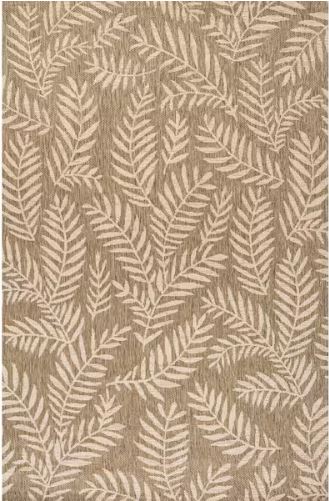 Nevis Palm Frond Brown/Beige 8 ft. x 10 ft. Indoor/Outdoor Area Rug