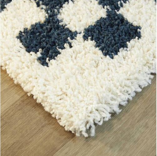 Covey Navy 4 ft. x 6 ft. Geometric Area Rug