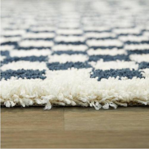 Covey Navy 4 ft. x 6 ft. Geometric Area Rug