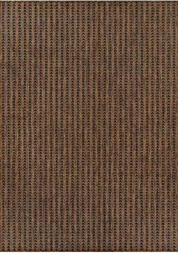 Arrow Gold 5 ft. x 7 ft. Chevron Striped Washable Indoor Outdoor Area Rug