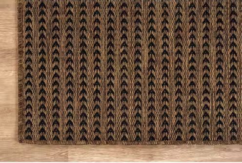 Arrow Gold 5 ft. x 7 ft. Chevron Striped Washable Indoor Outdoor Area Rug