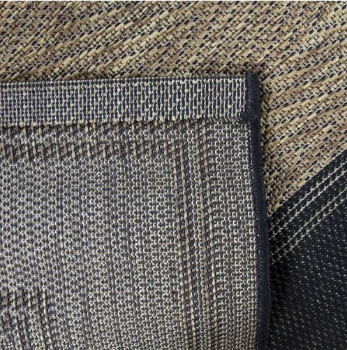Black/Brown 4 x 6 Border Indoor/Outdoor Area Rug