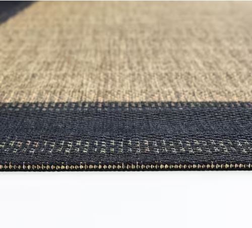 Black/Brown 4 x 6 Border Indoor/Outdoor Area Rug