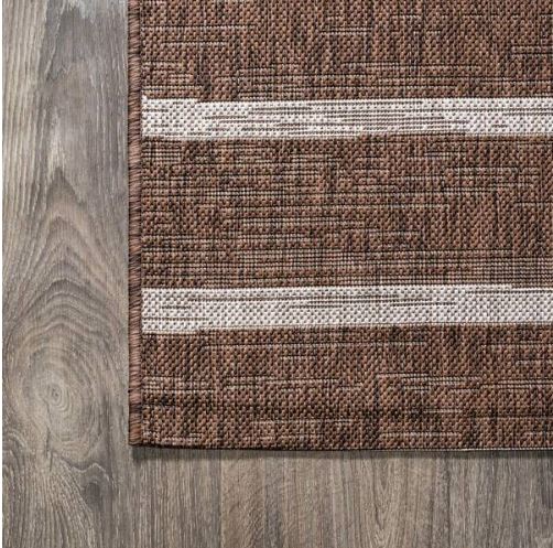 Colonia Berber Stripe Brown/Beige 5 ft. x 8 ft. Indoor/Outdoor Area Rug