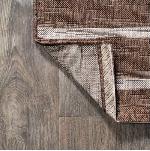 Colonia Berber Stripe Brown/Beige 5 ft. x 8 ft. Indoor/Outdoor Area Rug