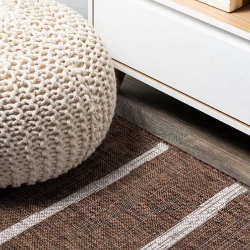 Colonia Berber Stripe Brown/Beige 5 ft. x 8 ft. Indoor/Outdoor Area Rug