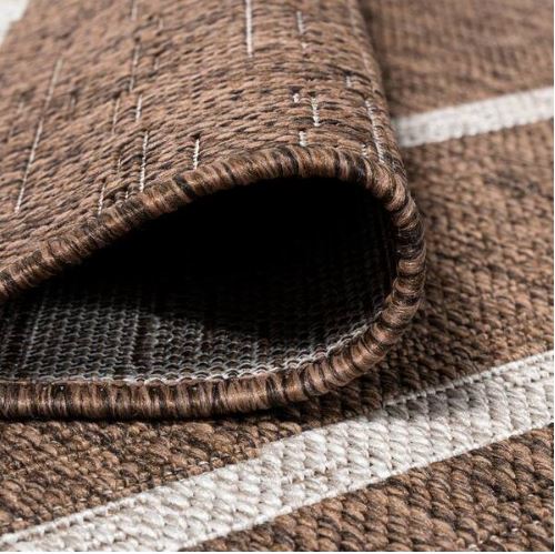 Colonia Berber Stripe Brown/Beige 5 ft. x 8 ft. Indoor/Outdoor Area Rug