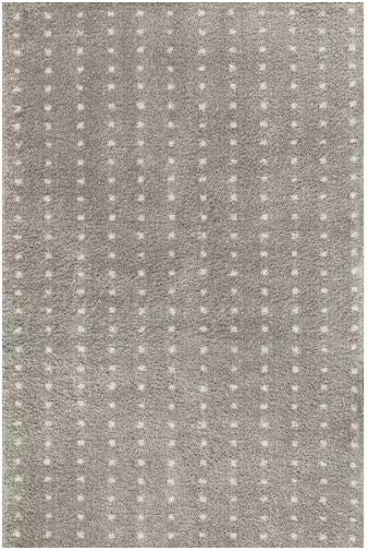 Pele Modern Geometric Dot Shag Gray/Ivory 8 ft. x 10 ft. Area Rug