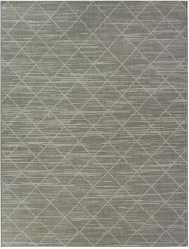 Gray 8 x 10 Trellis Indoor/Outdoor Area Rug