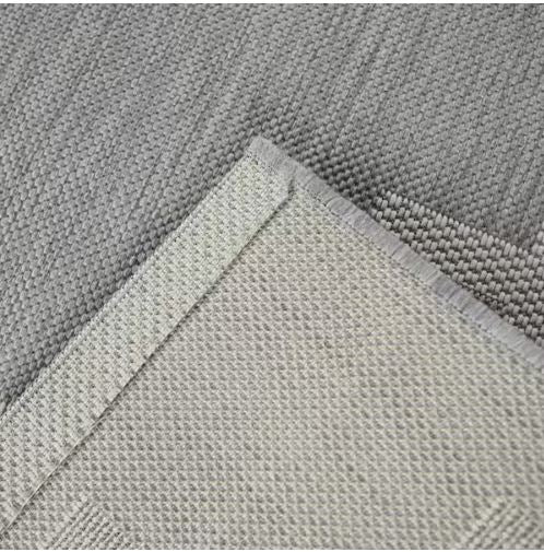 Lyra Grey 5 ft. 3 in. x 7 ft. Border Indoor/Outdoor Area Rug