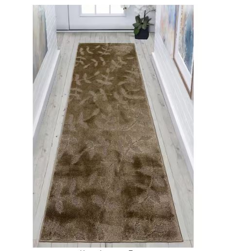 Euro Flowers Beige 26 in. W x 312 in. L Stair Runner 56.41 sq. ft.