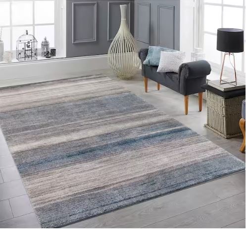 Newshire Blue Ombre 5 ft. x 7 ft. Contemporary Area Rug