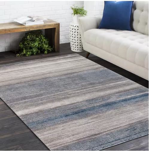Newshire Blue Ombre 5 ft. x 7 ft. Contemporary Area Rug