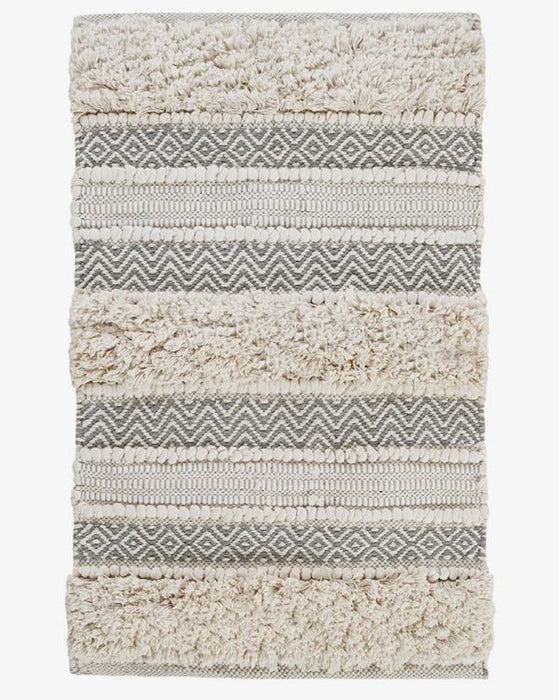 Woven Texture Stripe Bath Rug 20X32"