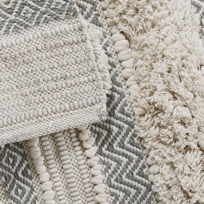Woven Texture Stripe Bath Rug 20X32"