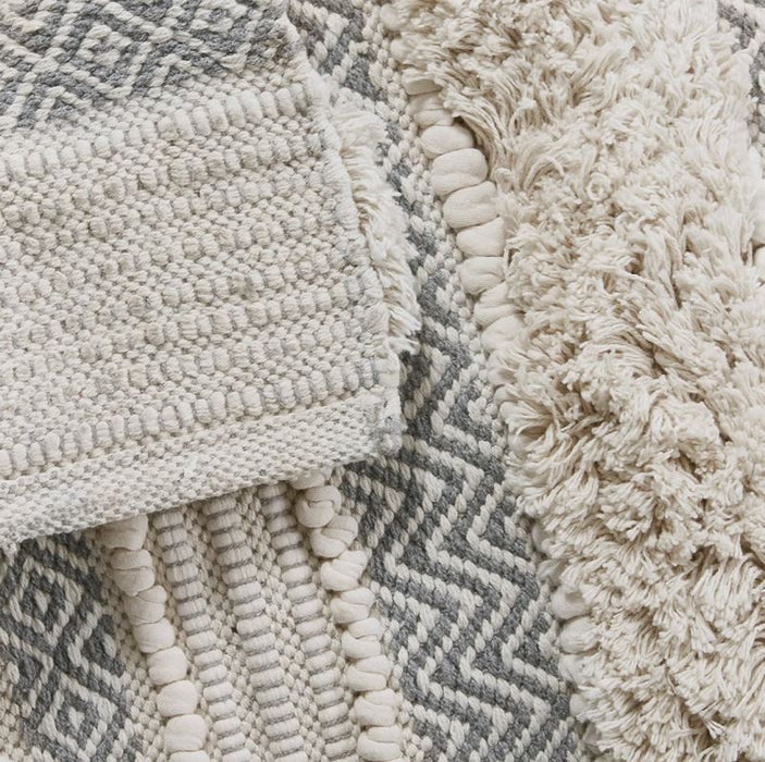 Woven Texture Stripe Bath Rug 20X32"