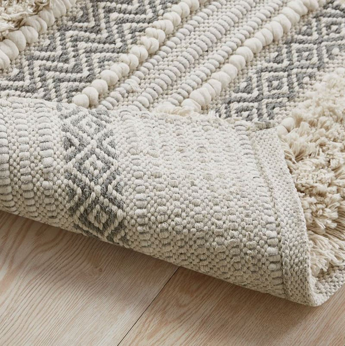 Woven Texture Stripe Bath Rug 20X32"