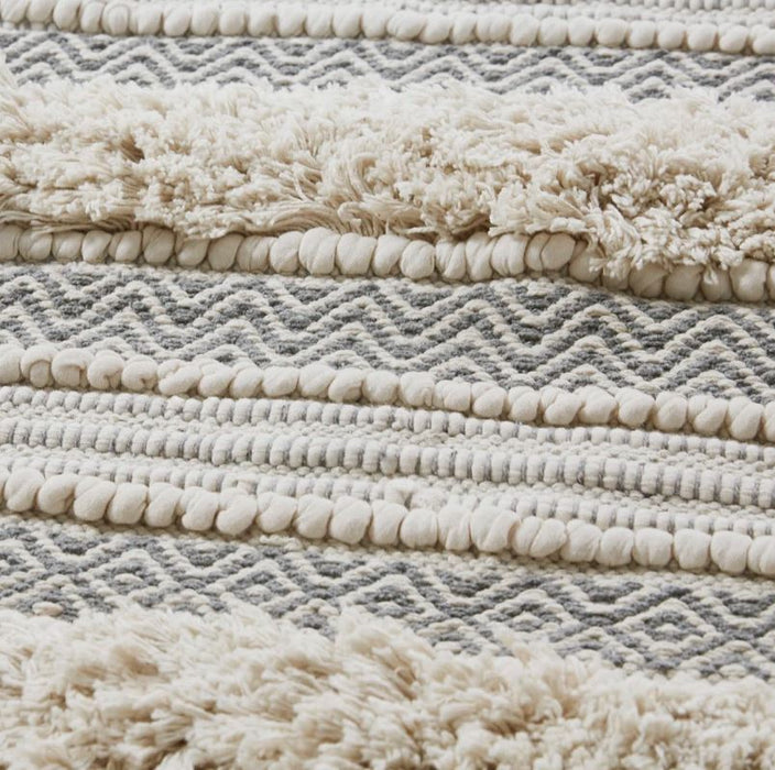 Woven Texture Stripe Bath Rug 20X32"