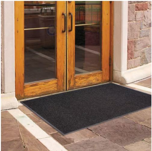 Enviroback Charcoal 60 in. x 36 in. Recycled Rubber/Thermoplastic Rib Door Mat