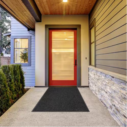 Enviroback Charcoal 60 in. x 36 in. Recycled Rubber/Thermoplastic Rib Door Mat