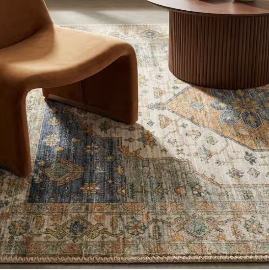 Harmony Denim 5 ft. x 7 ft. Indoor Machine Washable Area Rug