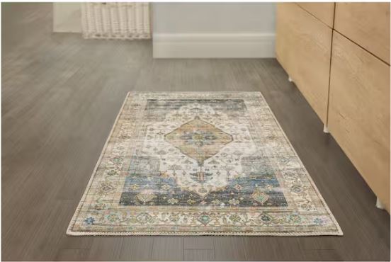Harmony Denim 5 ft. x 7 ft. Indoor Machine Washable Area Rug