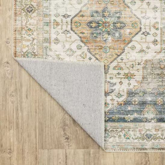 Harmony Denim 5 ft. x 7 ft. Indoor Machine Washable Area Rug