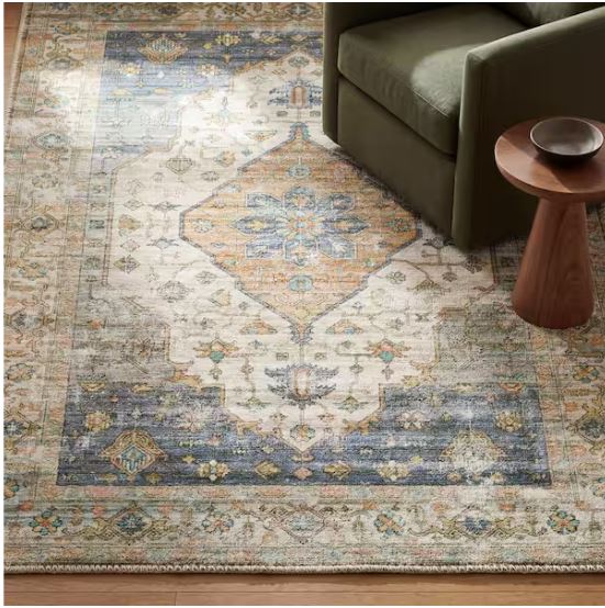Harmony Denim 5 ft. x 7 ft. Indoor Machine Washable Area Rug
