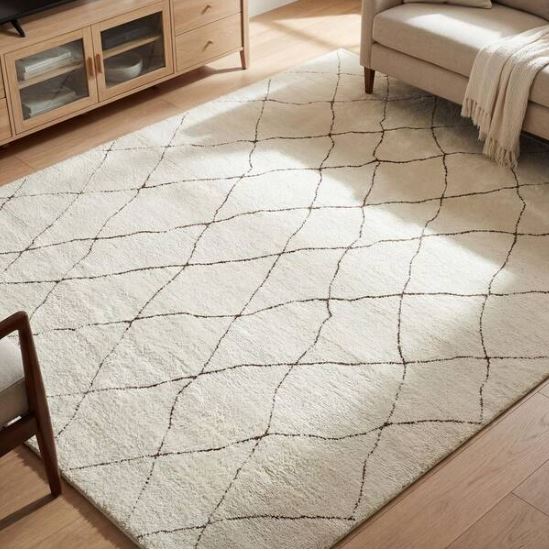 Ashton Ivory 7 ft. 10 in. X 10 ft. Geometric Polypropylene Area Rug